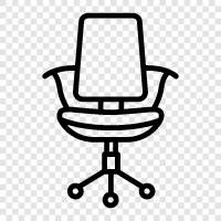 chair, office, chair seats, chair back icon svg