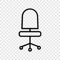 chair, office, desk chair, leather chair icon svg