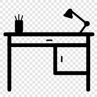 chair, computer, work, home icon svg