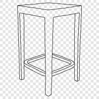 chair, wood, plastic, metal icon svg