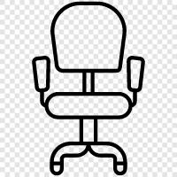 chair, desk chair, leather chair, executive chair icon svg