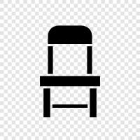 chair, furniture, office, wooden icon svg