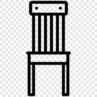 chair, furniture, office, wooden icon svg