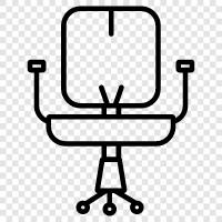 chair, office chair, office furniture, office supplies icon svg