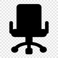 chair, office, desk chair, leather chair icon svg