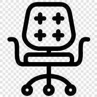 Chair, Office Chair, Furniture, Home Office icon svg