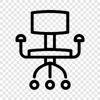 chair, office chair, wooden chair, office furniture icon svg