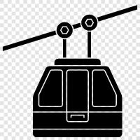 chair, lift, chairlift operator, chairlift maintenance icon svg