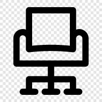 chairs, office, modern, ergonomic icon svg