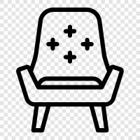 chairs, relax, read, sofa icon svg