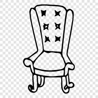 chairs, comfortable, relax, read icon svg