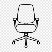 Chairs, Furniture, Home, Office icon svg