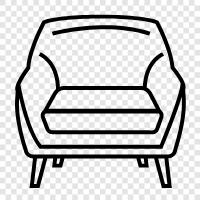 chairs, recliner, relax, lounge icon svg