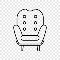 chairs, office chair, leather chair, wooden chair icon svg