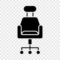 chairs, office, desk chair, office chair icon svg