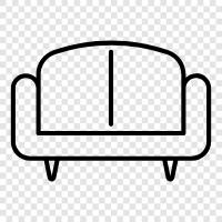 chairs, sofas, beds, dressers icon svg