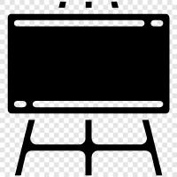 chalkboard, dry erase board, whiteboard icon svg