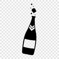 champagne, sparkling wine, sparkling wine bottle, wine bottle icon svg