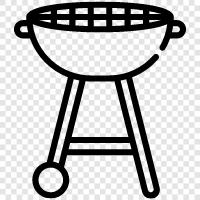 charcoal grill, gas grill, smoker grill, barbecue grill icon svg