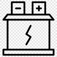 charging, charging station, solar, lead acid icon svg