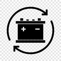 Aufladen, LithiumIonen, Batteriepack, Strom symbol