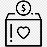 charity, event, auction, donation icon svg