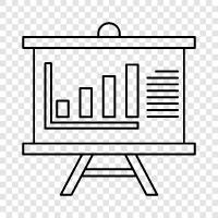 chart in paper, chart in presentation, chart in website, chart in board icon svg