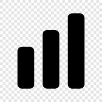 charts, data, time, trend icon svg