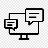 chat, online, messaging, online chat rooms icon svg