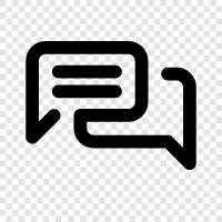 chat, gespräch, dialog, diskussion symbol