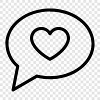 chat heart, chat for heart, chat for love, chat for relationships icon svg