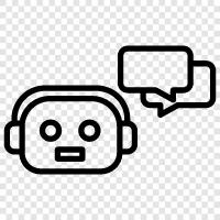 chatbot development, chatbot marketing, chatbot research, chatbot software icon svg