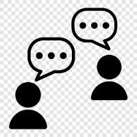 chatting, discussion, verbal communication, verbal interaction icon svg