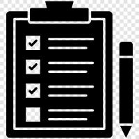 checklist, check list, to do list, goal list icon svg