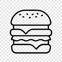 cheeseburger bun, cheese, hamburger, hamburger bun icon svg