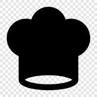 Chef Hat Rot, Chef Hat Schwarz, Chef Hat Braun, Chef Hat Grau symbol