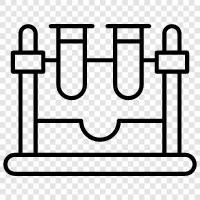 Chemie, Wissenschaft, Labor, Prüfröhrchen symbol