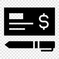 Cheque Book, Check, Bank, Payment icon svg