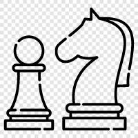 chess, game, strategy, knight and pawn icon svg