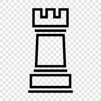 chess, game, pieces, rook icon svg