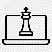 chess computer, chess program, chess game, chess software icon svg