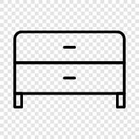 Chest of drawers, Bedside table, Chest of draws, Bedside icon svg