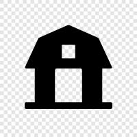 chicken coop, rabbit hutch, dog house, barn icon svg