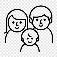 children, parents, siblings, relatives icon svg