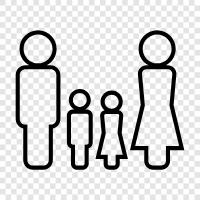 Children, Parents, Siblings, Grandparents icon svg