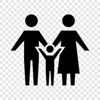 children, parents, siblings, family relationships icon svg