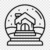 children, winter, snowball fight, party icon svg