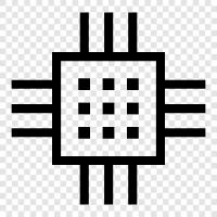 ChipProzessor, Mikroprozessor, zentrale Verarbeitungseinheit, Prozessor Chip symbol