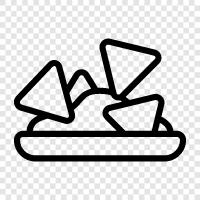 chips, salsa, cheese, guacamole icon svg