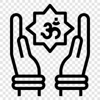 Christianity, Judaism, Islam, Hinduism icon svg